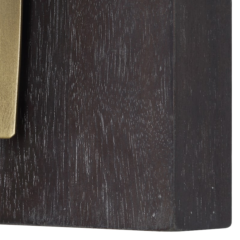 3D Crosshatch Metal Wall Art - 24" - Brown and Gold - Set of 2