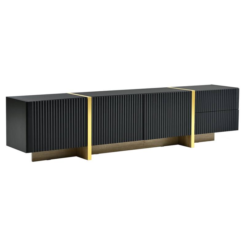 TV Stand,Modern Entertainment Center with Storage Cabinets