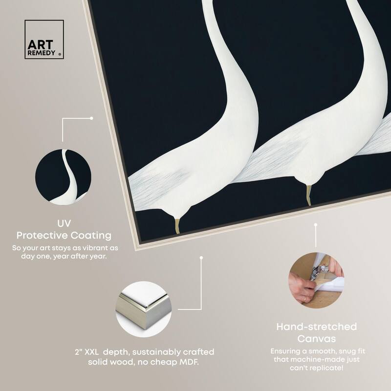 Trio of Swans Canvas by Art Remedy