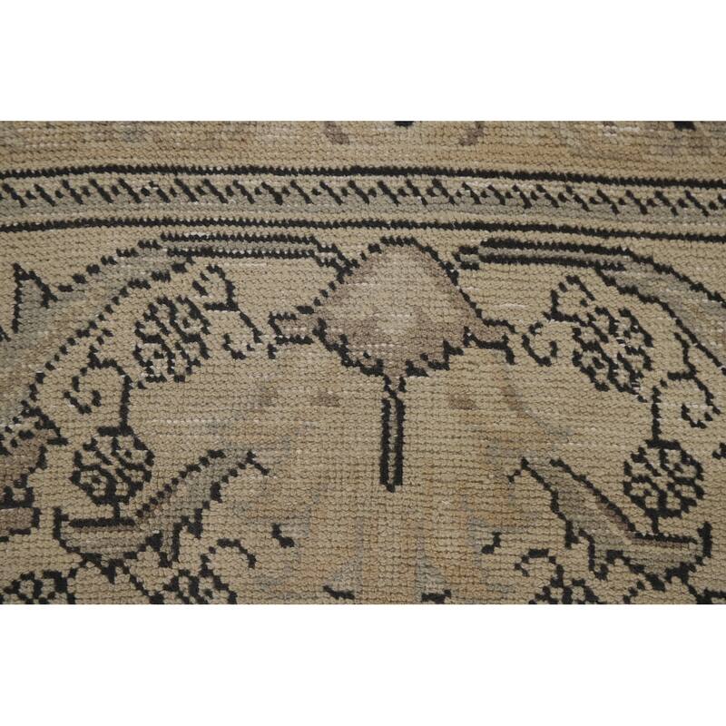 Hand Knotted Oriental 100% Wool Carpet Traditional Floral Beige & Ivories Tabriz Area Rug - 12' 4'' X 9' 4''