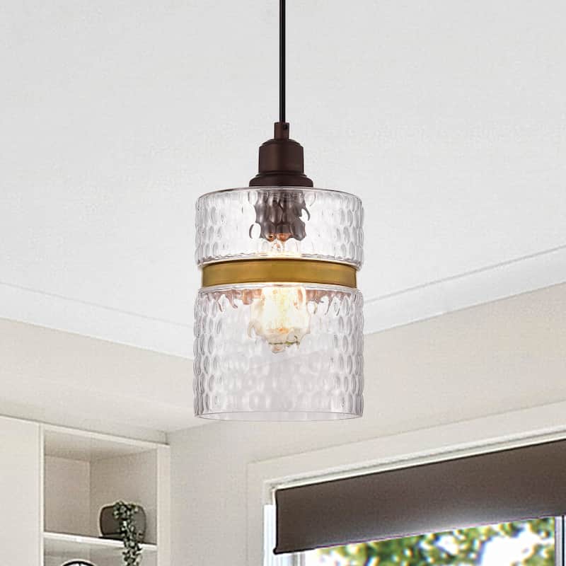 1-light Oil Rubbed Bronze Hanging Pendant