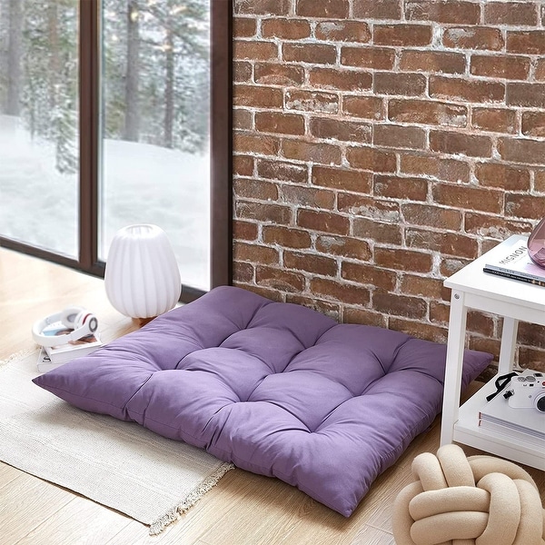 Tufted floor cushion couch sale