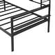 preview thumbnail 35 of 34, Metal Daybed with Movable Desk, Metal Slat Support Bed Frame Metal Grid, Shelves and Clothes Hanger