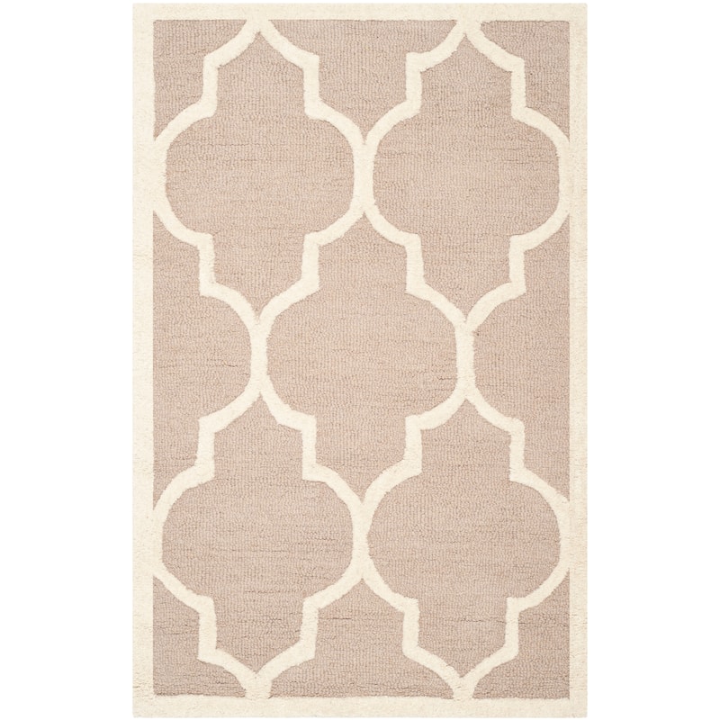 SAFAVIEH Handmade Cambridge Oddny Moroccan Trellis Wool Rug - 2' x 3' - Beige/Ivory
