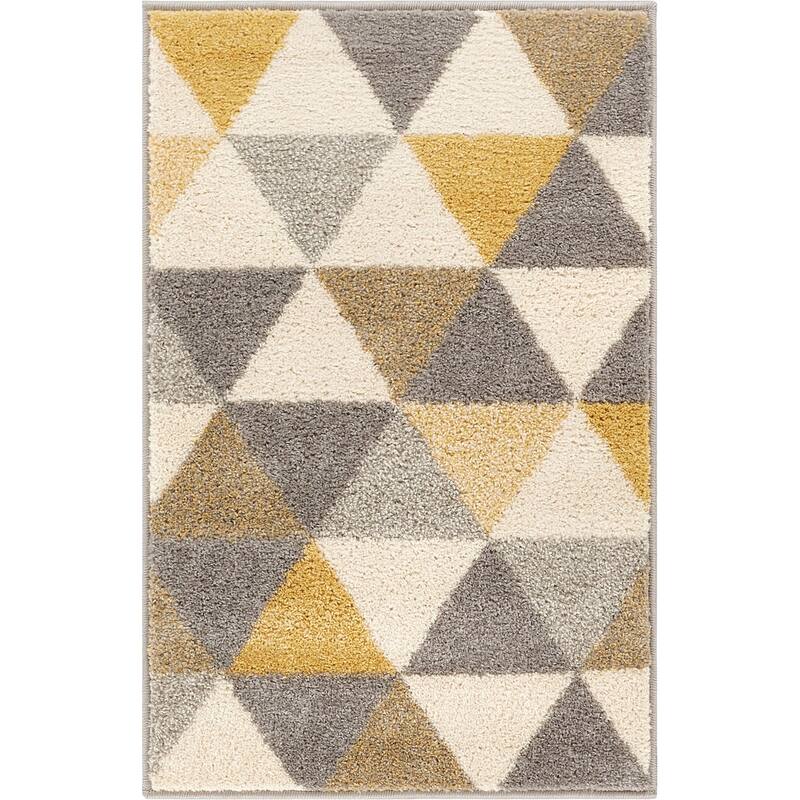 Well Woven Mystic Alvin Geometric Area Rug - 2' x 3' - Gold - Rectangle