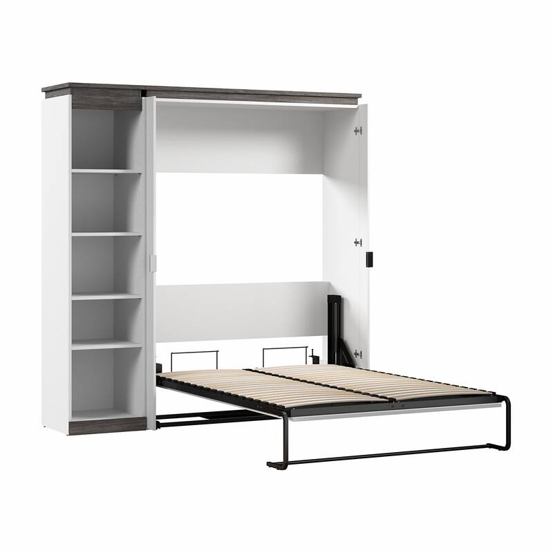 Orion Full Murphy Bed with Shelves (81W) by Bestar