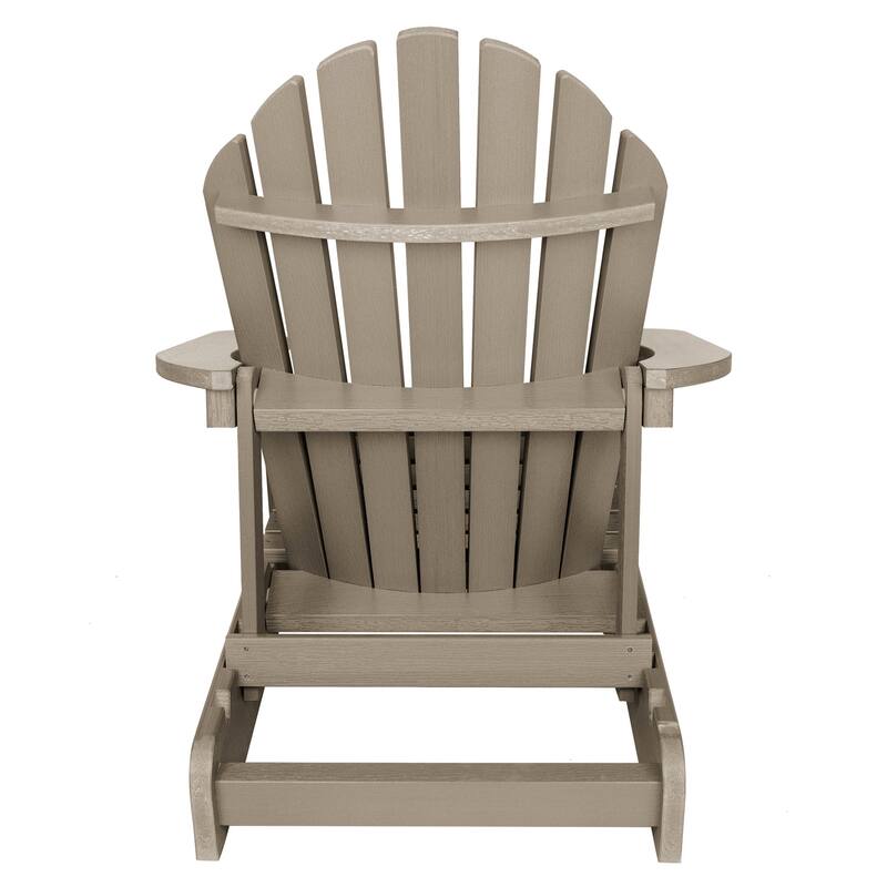 Eco-friendly Synthetic Wood Folding and Reclining Adirondack Chair