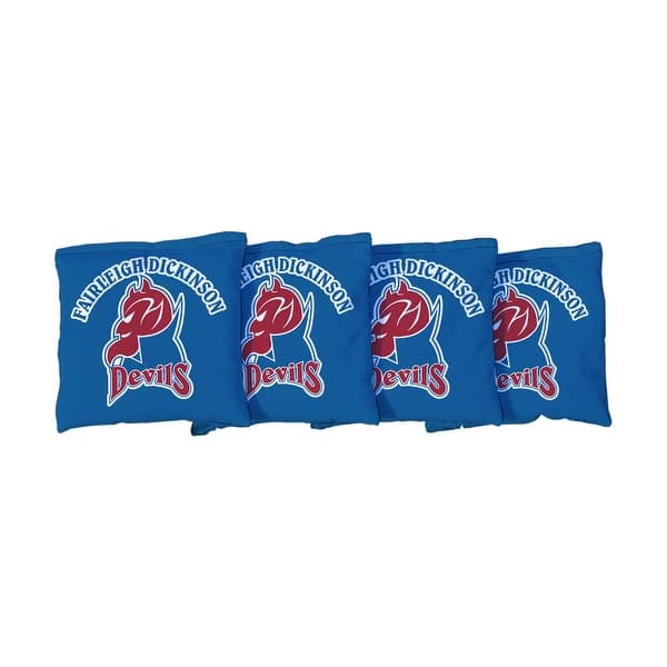 slide 2 of 3, FDU College at Florham Devils Blue Cornhole Bags All-Weather Resin Filled