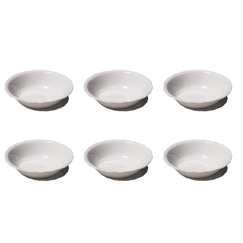 Abode Homewares Scallop NewWave Melamine Low Bowl - Cream - 7.9" - Set of 6