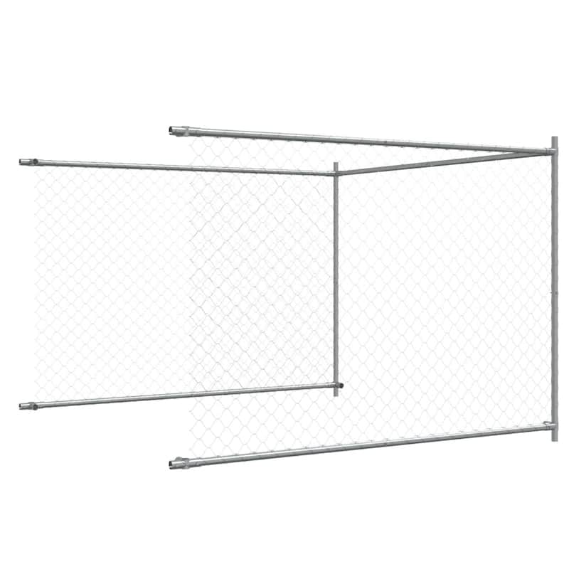 vidaXL Dog Cage Grey Galvanized Steel Durable Dog Cage