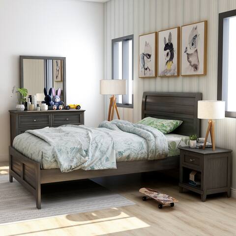 Furniture of America Wese Traditional Grey 4-piece Bedroom Set