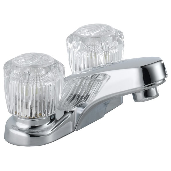 Delta 2502LF Two Acrylic Handle Lavatory Faucet, Chrome ...