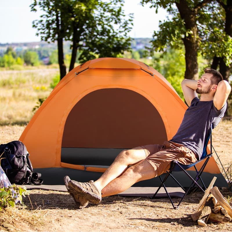 1-Person Hiking Pop-Up Camp Tent Orange - 1 Person
