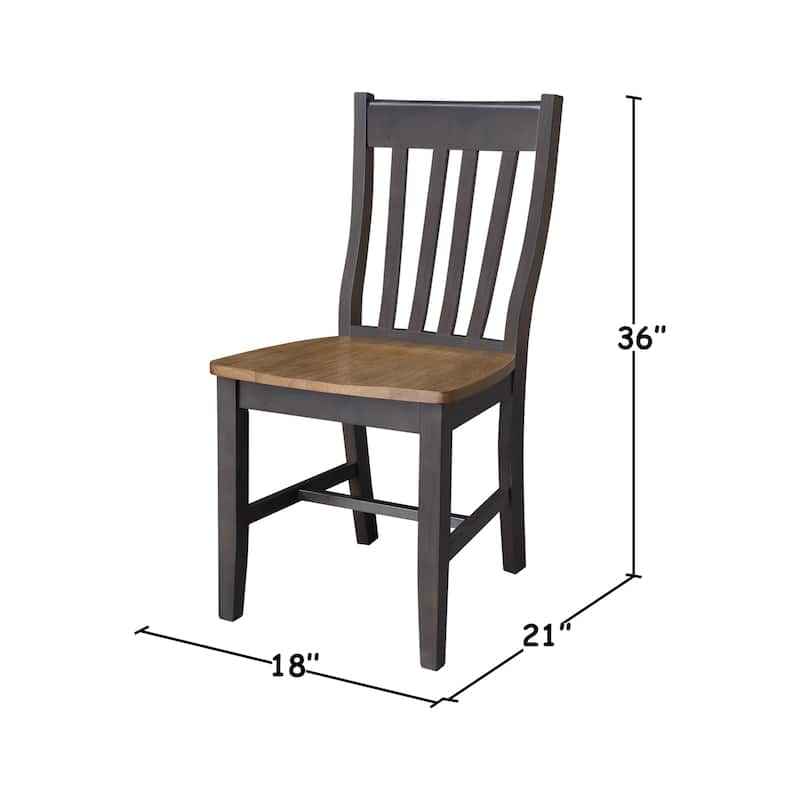 Copper Grove Quince Solid Wood Schoolhouse Chairs, Set of 2