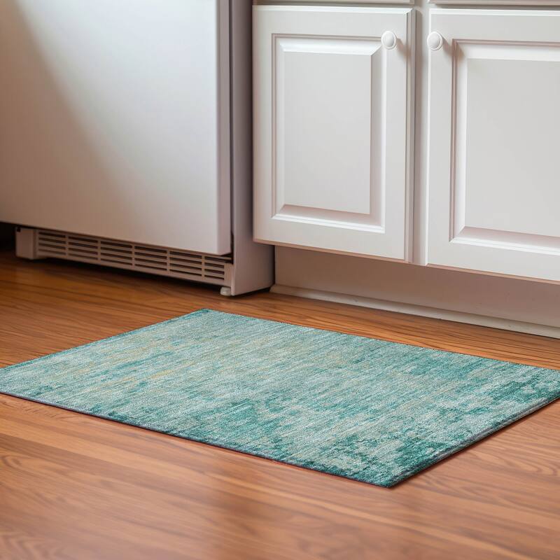 Premium Washable Super Soft Mayfield Rug - Teal - 1'8" x 2'6"