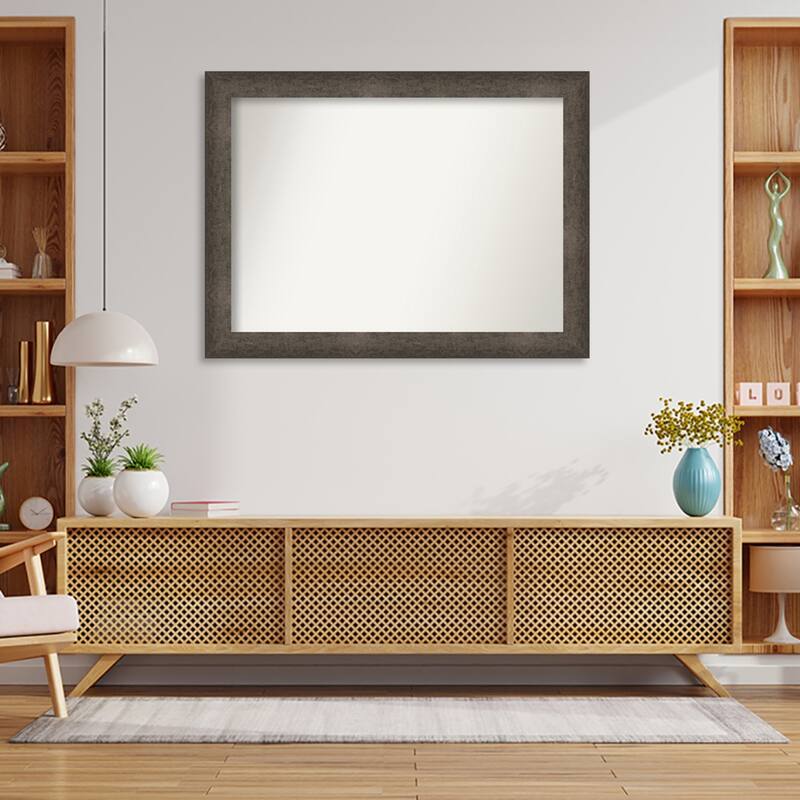 Dappled Non-Beveled Wood Framed Wall Mirror