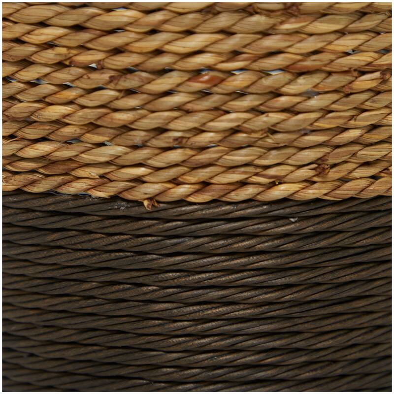 Artisan Crafted Tall Brown Seagrass Woven Floor Vase