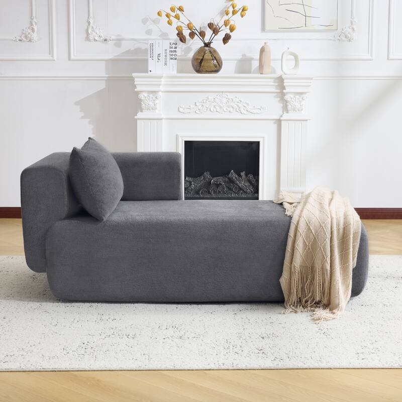 Bezseller Modern Chaise Lounge - Upholstered Sofa with Pillows for Bedroom & Living Room