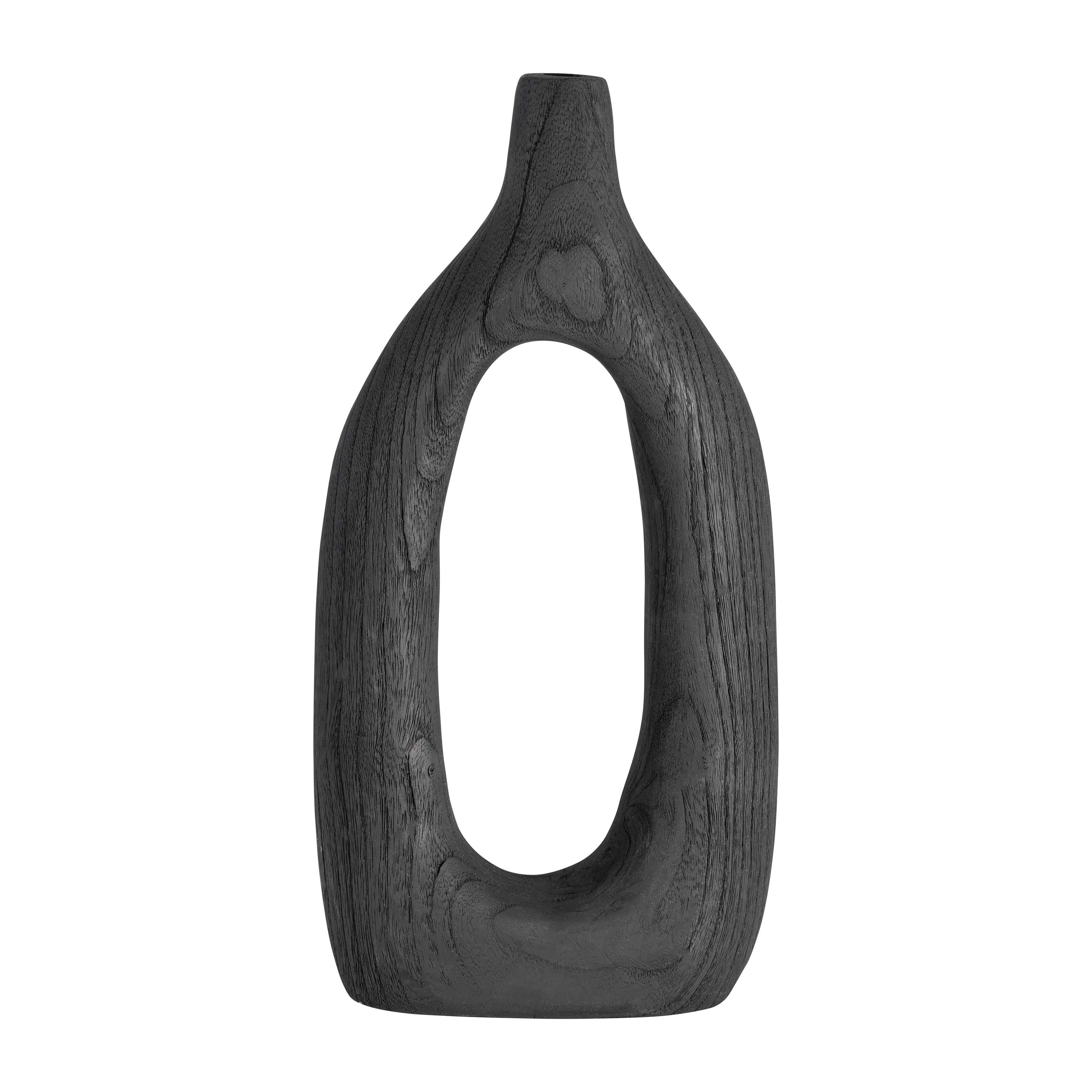 Wood Decorative Vase Modern Cut-out Design