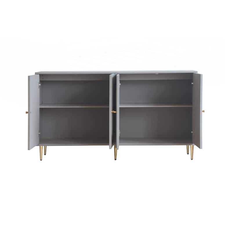 Modern 4 Door Wooden Cabinet Sideboard Buffet