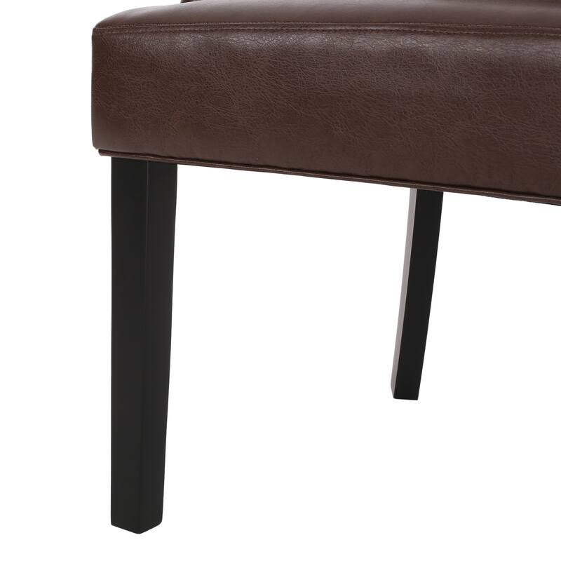 Tufted Backrest Dining Chair with Tapered Legs,Set of 2