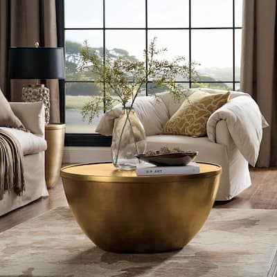 Viora 32 Inch Metal Storage Coffee Table