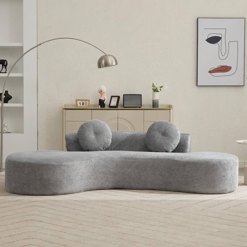 Corduroy Cloud Sofa with Pillows