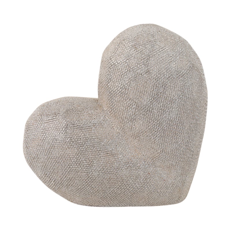 Modern Stone Ceramic Geometric Heart Sculpture