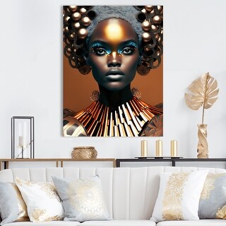 Designart 'Beautiful Contemporary African Retro Woman V' African ...