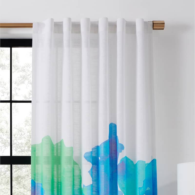 Rochelle Porter Caribbean Sea Single Curtain Panel