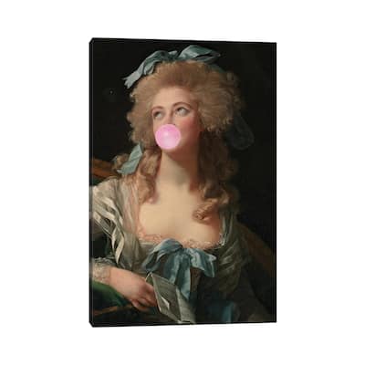 iCanvas "Bubble Gum Blowing Madame" by Ruby and B Canvas Print