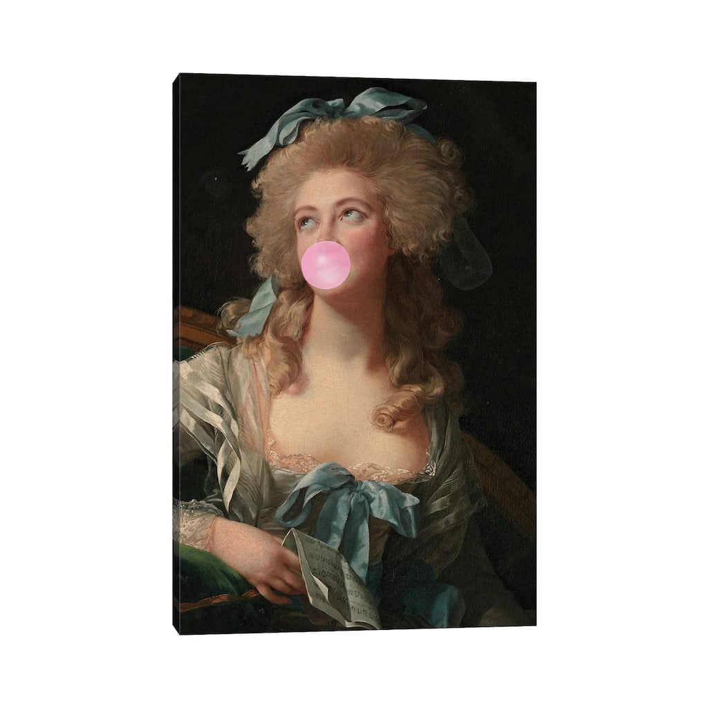iCanvas "Bubble Gum Blowing Madame" by Ruby and B Canvas Print