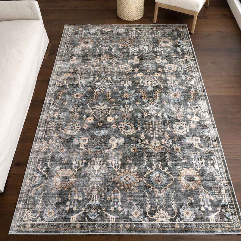 Nuloom Benica Multi Medallion Machine Washable Area Rug - 8' x 10' - Charcoal - Rectangle