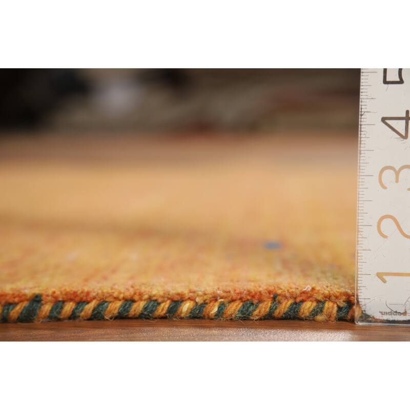 Gabbeh Indian Area Rug Handmade Orange Wool Carpet - 4'11" x 7'7"