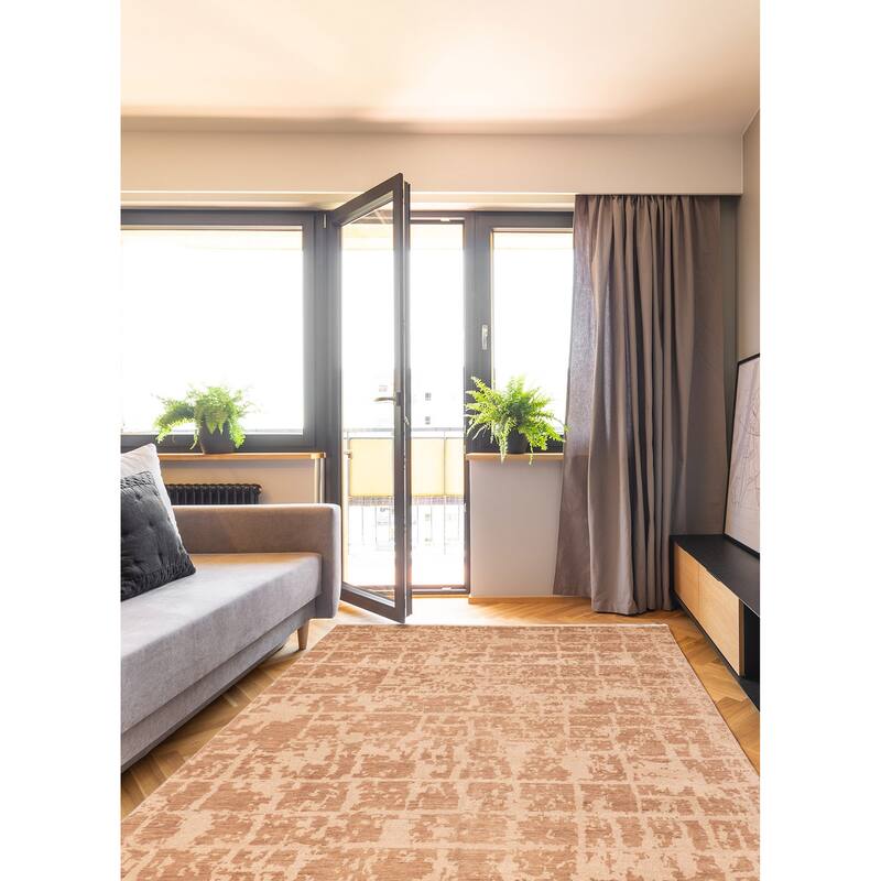 ECARPETGALLERY Hand-knotted Legacy Tan Wool Rug - 7'11 x 10'2