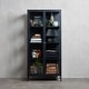 preview thumbnail 17 of 25, Rye Studio Cairyn Modern Glass and Metal Cabinet