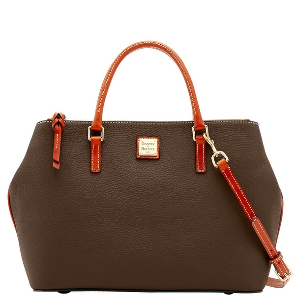 Dooney & Bourke Pebble Grain Willa Zip Satchel (Introduced by Dooney & Bourke at $288 in Jun 2016) - brown tmoro