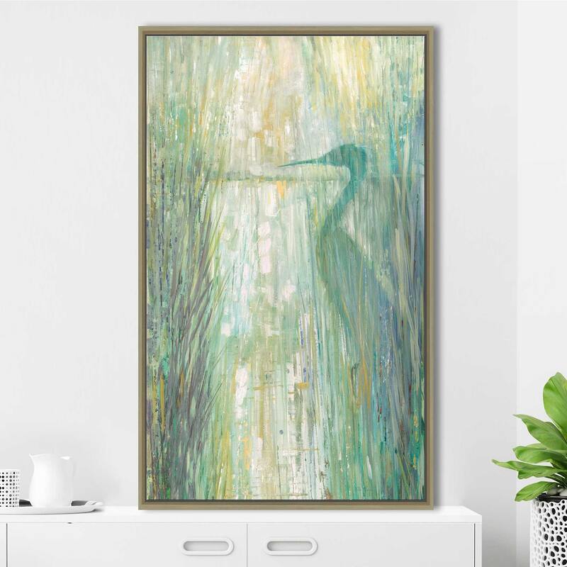 "Morning Egret II" by Ruane Manning Print on Floating Canvas