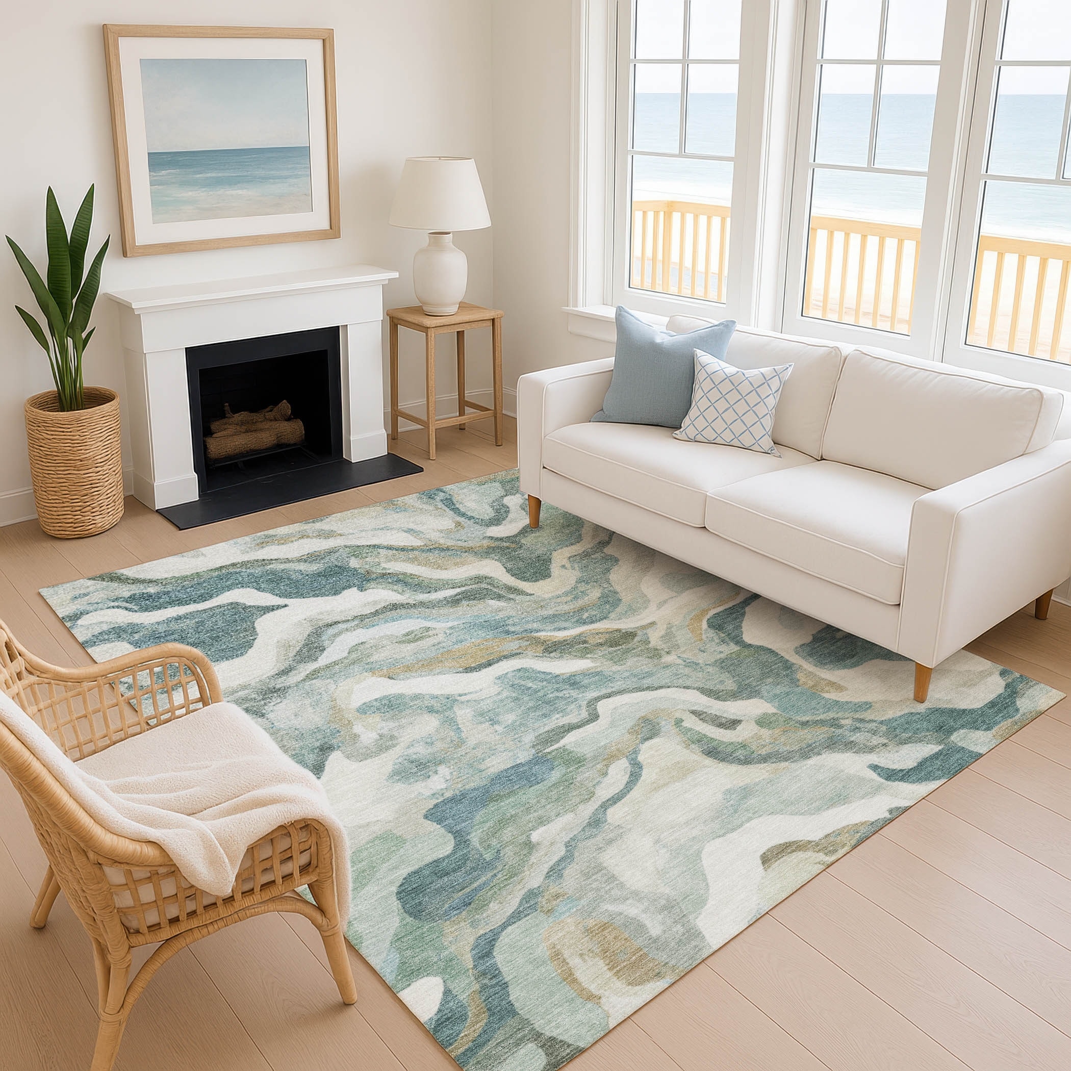 Premium Washable Super Soft Abstract Coleraine Mayfield Rug