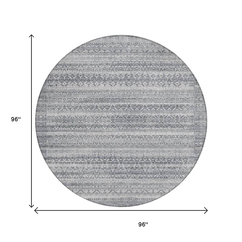 HomeRoots Striped Transitional Rectangle Outdoor Rug