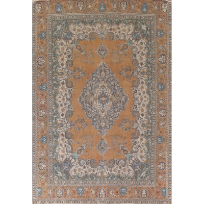 Tabriz Persian Vintage Area Rug Handmade Wool Carpet - 9'9"x 12'5"