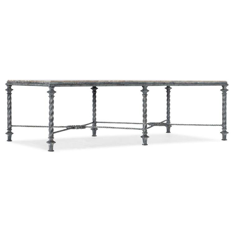 Hooker Furniture 5961-80210-00 Traditions 31" Wide Metal Coffee Table - Verdigris
