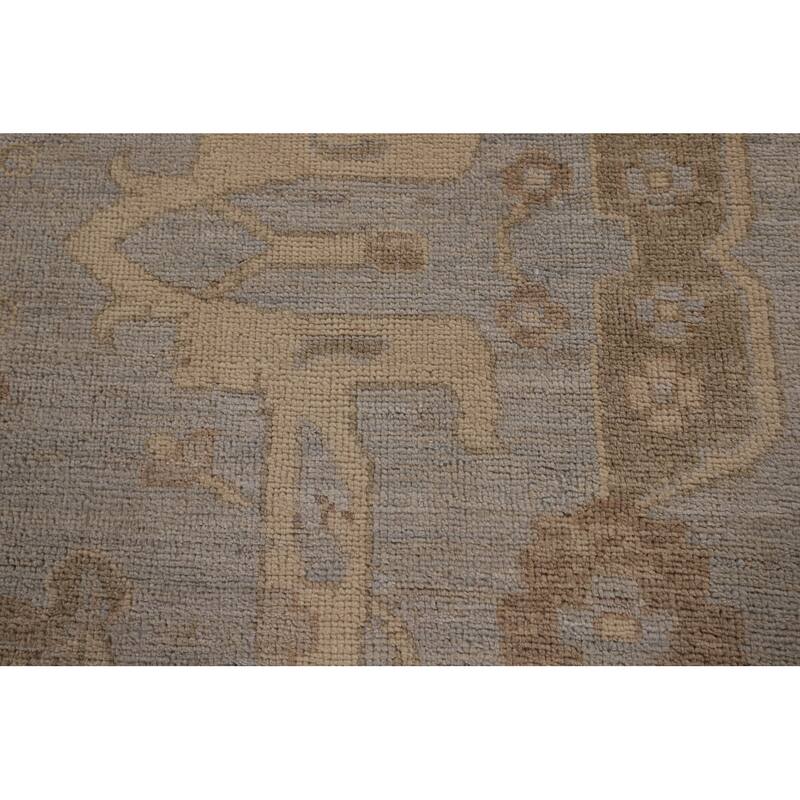 Vegetable Dye Oushak Area Rug Handmade Wool Carpet - 8'2" x 9'7"