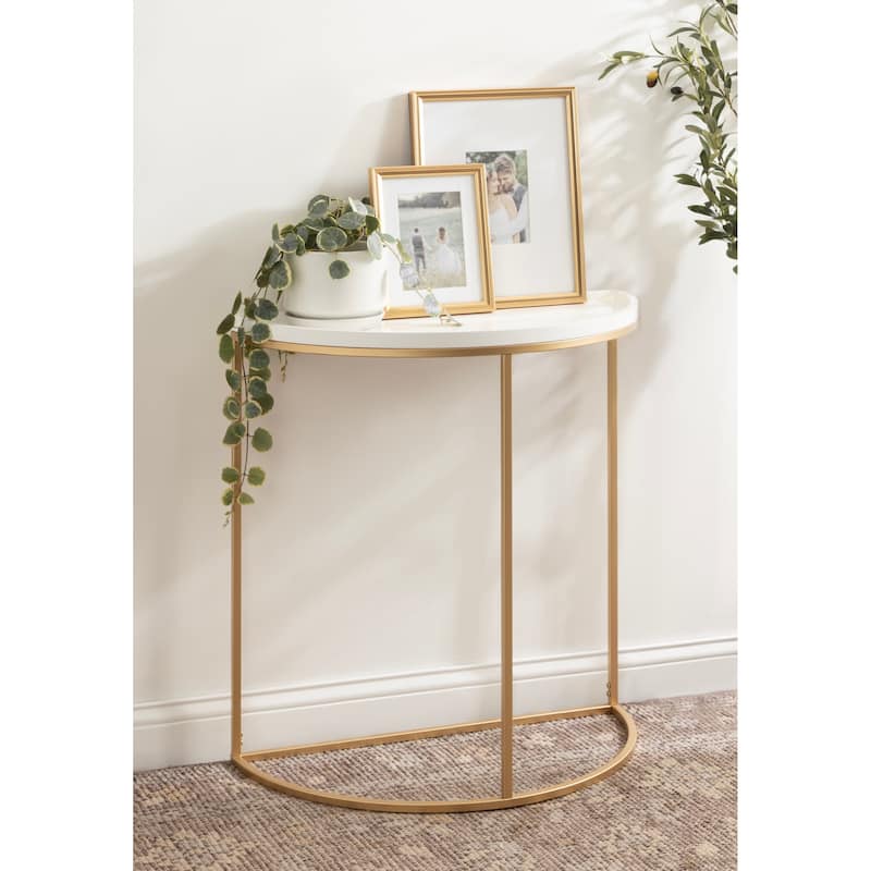 Kate and Laurel Dorrah Half-Circle Console Table