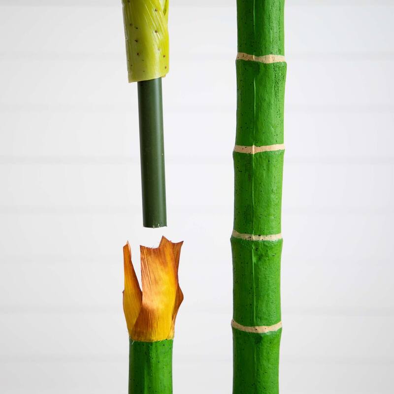 Double Golden Cane Palm Artificial Potted Tree - 9' - Green