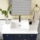 preview thumbnail 3 of 5, Vessel Sink Rectangular, 24"x18" Bathroom Sink White Ceramic Lavatory Vanity - 24x17.7x5.1in