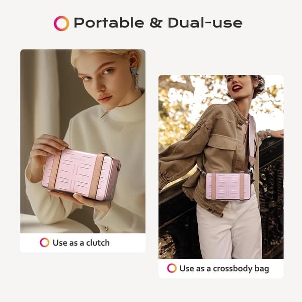 crossbody cosmetic travel bag Seville 3-PC Makeup Bag, Mauve shared packing Revolifrita Makeup Bag，Crossbody bag for