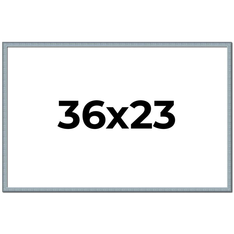 36x23 Frame Rustic Sky Blue Solid Wood Picture Frame | 0.75 Inch