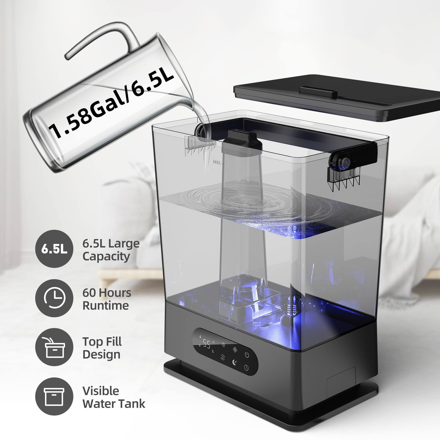 6.5L bedroom large humidifier Bed Bath & Beyond 37586914