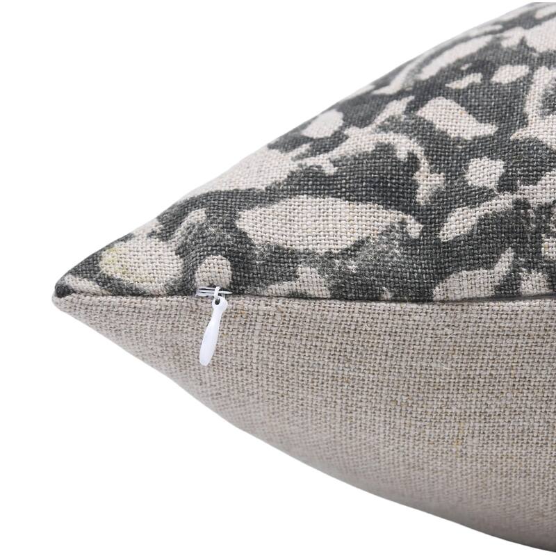 Fabdivine Linen Square Block print pillow Cover
